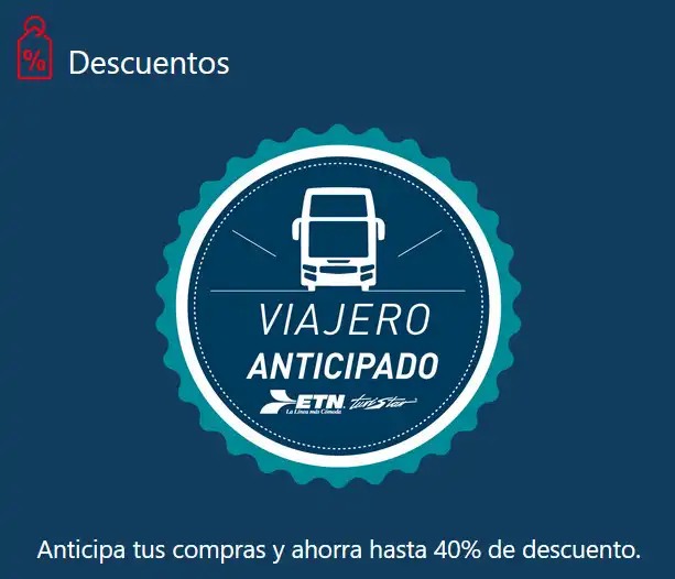 viajero anticipado ETN TURISTAR Lujo